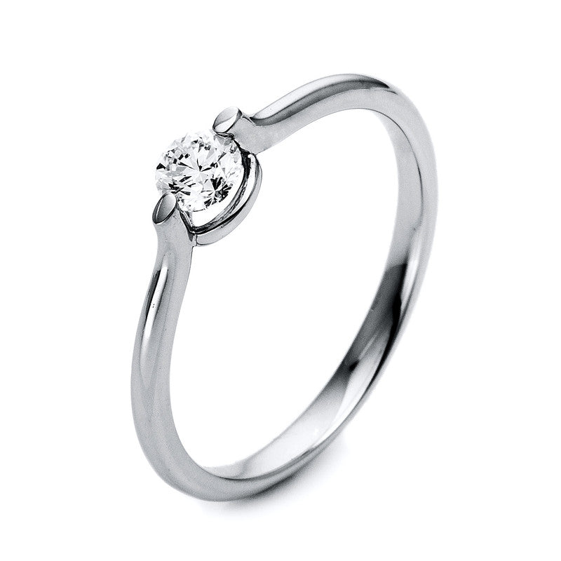 Ring 14 kt WG, 1 Brill. 0,25 ct, TW-si